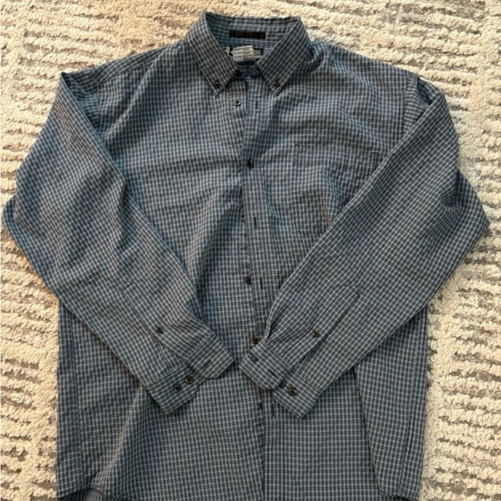 Columbia XL Blue Checkered Shirt